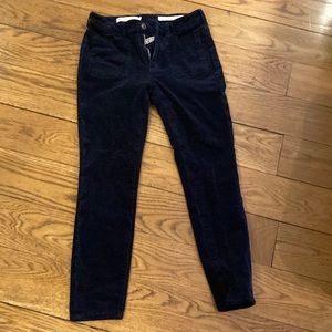 Navy Anthropologie Pilcro and the Letterpress High- Rise Skinny corduroy pants